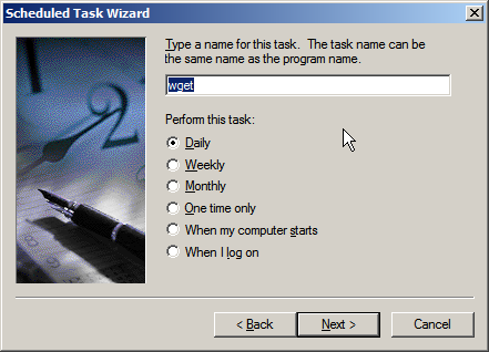 �������ˤ�wget�����Ϥ����������μ¹Ԥ�"��ñ��"�����򤷤ޤ���